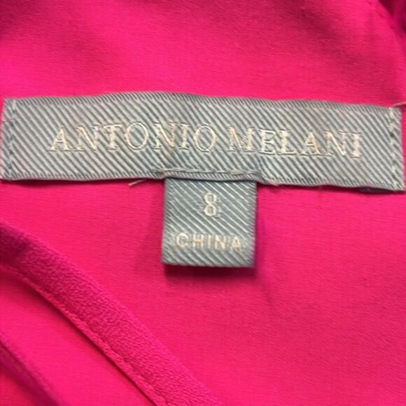 Antonio Melani Hot Pink Feather Crop Top Size 8 READ CONDITION/CALLOUT - Picture 3 of 8